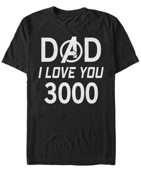 Marvel Men's Avengers Endgame I Love You 3000 Dad, Short Sleeve T-shirt