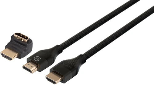 BlueBuilt HDMI Cable 4K 60Hz Nylon 1.5m + 90° Adapter