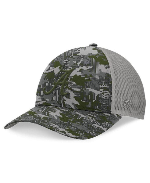 Men's Gray Alabama Crimson Tide OHT Military Appreciation Pledge Trucker Camo Adjustable Hat