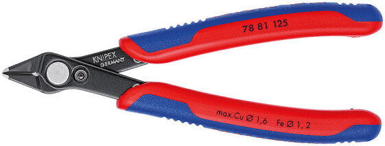 KNIPEX 78 81 125 - Side-cutting pliers - Steel - Plastic - Blue/Red - 12.5 cm - 57 g