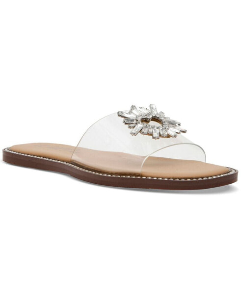 Caprie Vinyl Flat Sandals, Created for Macy's