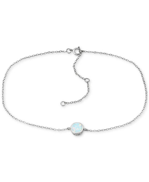 Lab-Grown Opal Ankle Bracelet (Also in Cubic Zirconia), Created for Macy's