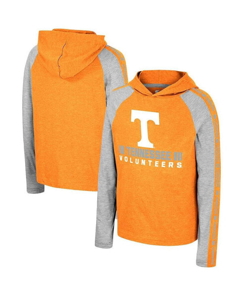 Big Boys Tennessee Orange Tennessee Volunteers Ned Raglan Long Sleeve Hooded T-shirt