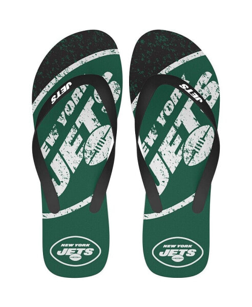 Женские босоножки FOCO с большим логотипом New York Jets Flip-Flops