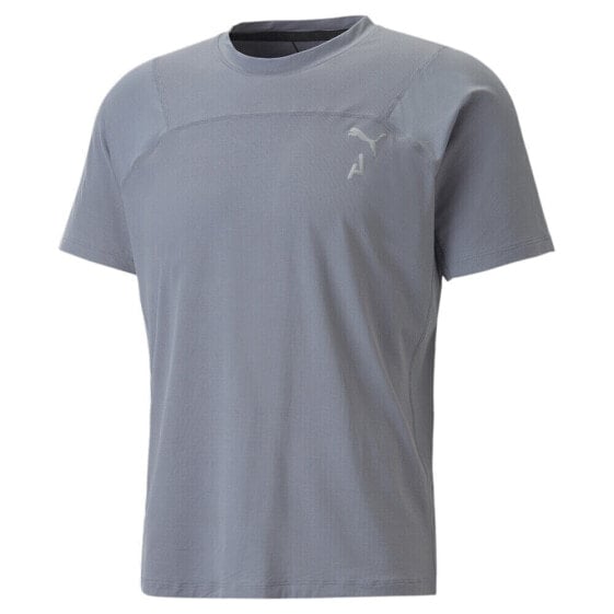 Puma Seasons Trail Running Crew Neck Short Sleeve T-Shirt Mens Grey Casual Tops