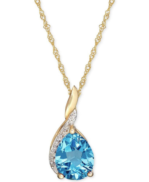 Amethyst (1-3/8 ct. t.w.) & Diamond Accent Pendant Necklace in 14k Gold (Also in Blue Topaz)