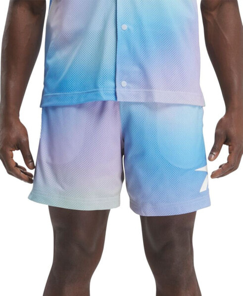 Men's Classics Dopamine Regular-Fit Ombré Printed Mesh Shorts