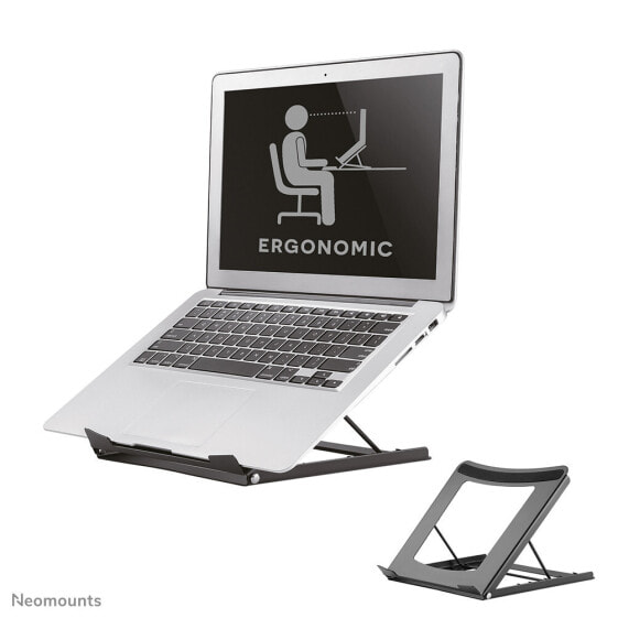 Neomounts foldable laptop stand, Laptop stand, Black, 25.4 cm (10"), 38.1 cm (15"), 5 kg, 255 mm