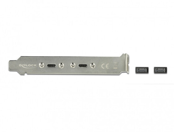 Delock Slot Bracket with 2 x USB Type-C Ports - 0.5 m - USB A - USB C - USB 3.2 Gen 2 (3.1 Gen 2) - 10000 Mbit/s - Black
