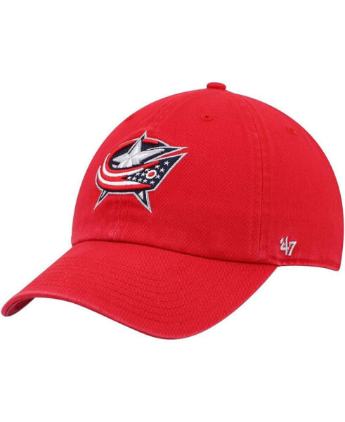 Men's Red Columbus Blue Jackets Team Clean Up Adjustable Hat