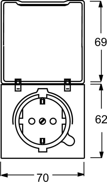 BUSCH JAEGER 2064-0-0299 - CEE 7/3 - 2P+E - White - IP44 - 250 V - 16 A