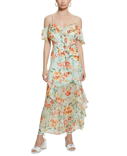 Women's Meadows Floral Print Ruffled Maxi Dress