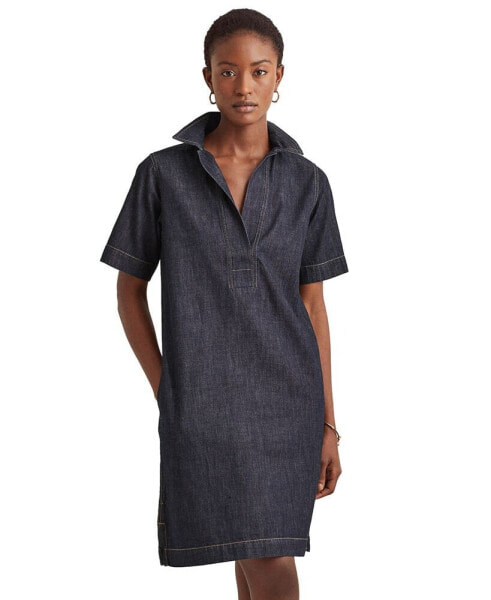 Denim Cotton Shift Dress