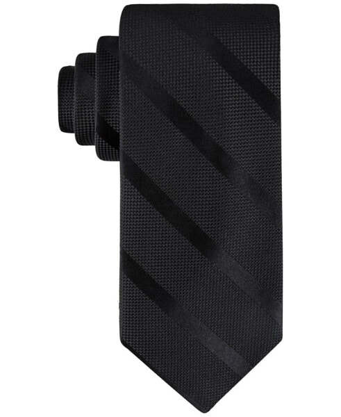 Men's Solid Textured Stripe Tie