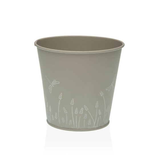 Plant pot Versa Zink Grey Metal (12 cm)