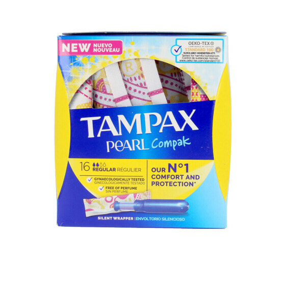 Tampax Pearl Kompak Tampons Компактные тампоны с аппликатором Средние 16 шт.