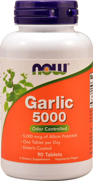 NOW Foods Garlic --Чеснок 5000 -- 90 таблеток