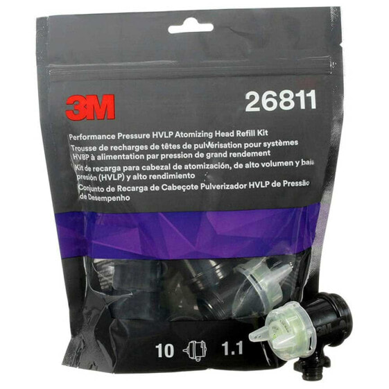 3M erformance Pressure HVLP Atomizing Head Refill Kit 1.1 mm 10 Units