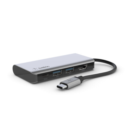 Belkin AVC006btSGY - USB 3.2 Gen 1 (3.1 Gen 1) Type-C - 100 W - Silver - 4K Ultra HD - HDMI - USB 3.2 Gen 1 (3.1 Gen 1) Type-A - USB 3.2 Gen 1 (3.1 Gen 1) Type-C - USB