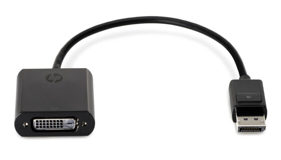HP DisplayPort to DVI Adapter - 0.2 m - DisplayPort - DVI - Male - Female - Copper