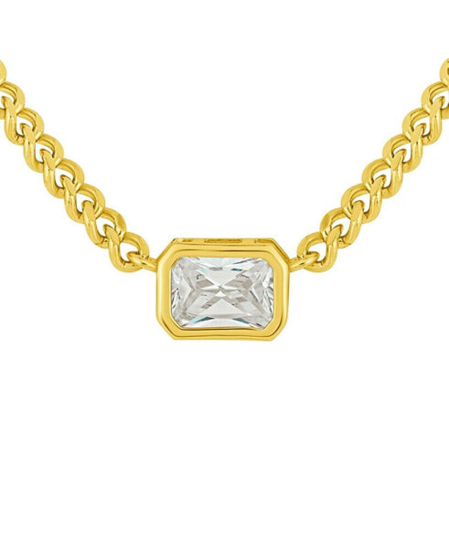 Cubic Zirconia (8.0 ct.t.w.) Curb Chain Necklace