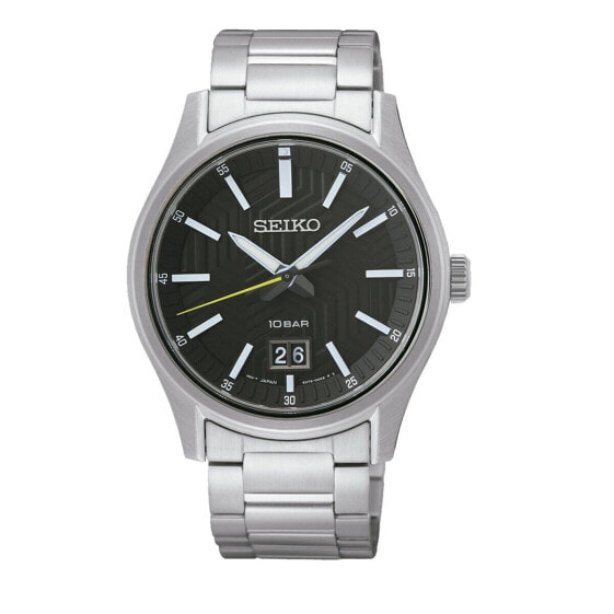 Мужские часы Seiko SUR535P1 Чёрный Серебристый