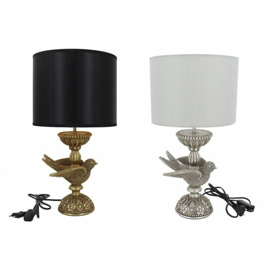 Декоративная настольная лампа DKD Home Decor Серебристо-золотистая Резиновая 220 Вт 50 Вт 23 x 23 x 46 см (2 шт)