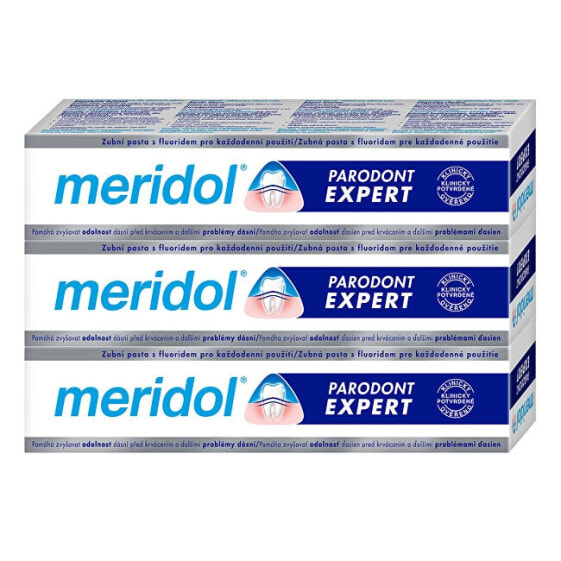 Зубная паста против кровоточивости десен и пародонтита Meridol Paradont Expert tripack 3 х 75 мл