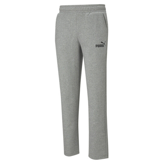 Puma Essentials Logo Pants Mens Grey Athletic Casual Bottoms 846822-03