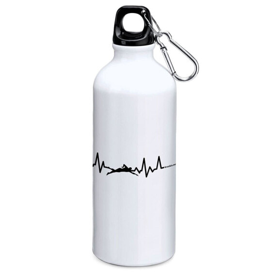 Бутылка для воды алюминиевая KRUSKIS Swimming Heartbeat 800 мл
