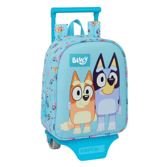 Школьный рюкзак с колесиками Bluey Небесный синий 22 x 27 x 10 cm