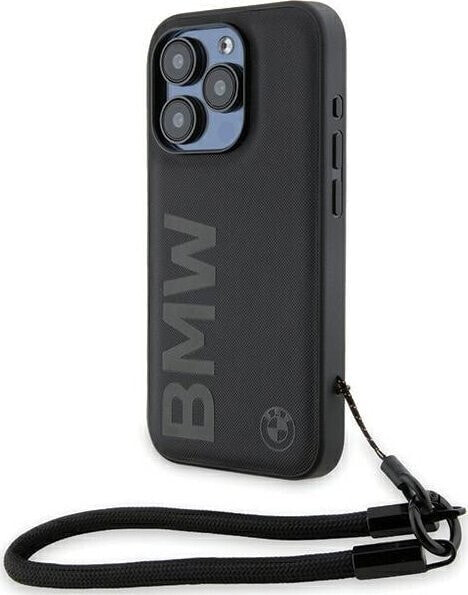 BMW Etui BMW BMHCP15L23RMRLK Apple iPhone 15 Pro hardcase Signature Leather Wordmark Cord czarny/black