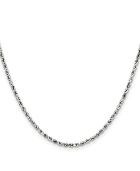 Chisel stainless Steel Polished Rope Chain Necklace