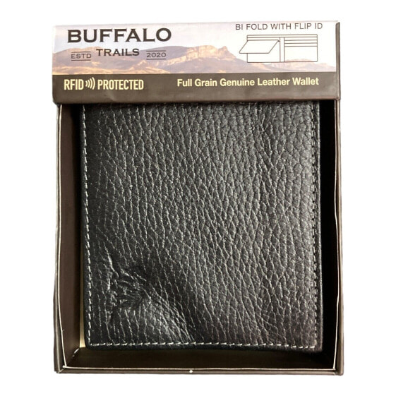 Buffalo Trails Full Grain Genuine Leather Bi Fold Wallet