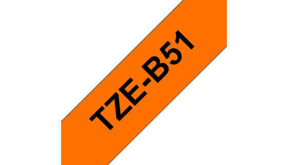 Brother Laminated tape - Black on fluorescent orange - TZe - Grey - Thermal transfer - Brother - PT-2430PC - PT-2700 - PT-2730 - PT-9600 - PT-9700PC - PT-9800PCN