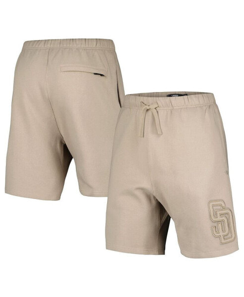 Men's Khaki San Diego Padres Neutral Fleece Shorts