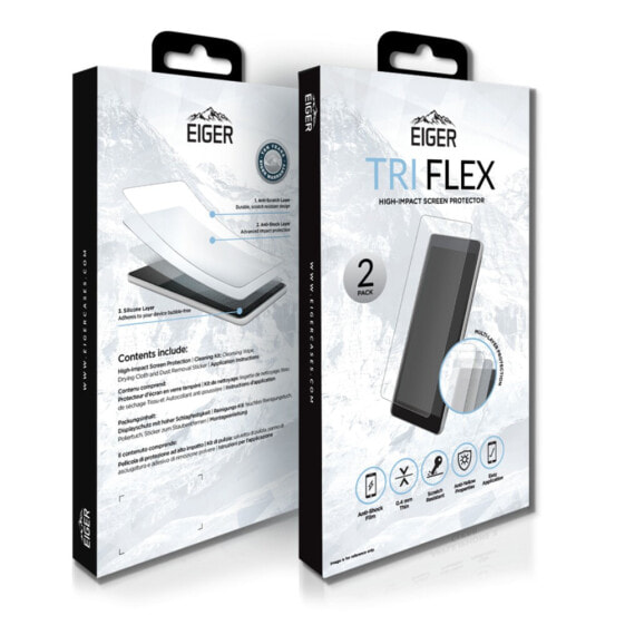 Eiger Tri Flex - Google - Pixel 3 - Scratch resistant - Shock resistant - Transparent - 2 pc(s)
