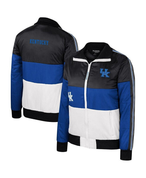 Women's Royal Kentucky Wildcats Color-Block Puffer Full-Zip Jacket