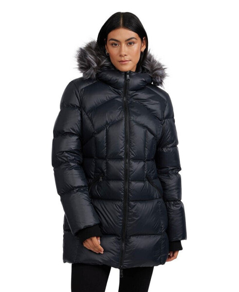 Women's Ares Fixed Hood Puffer with Fixed Bib