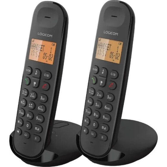 Schnurloses Festnetztelefon - LOGICOM - DECT ILOA 255T DUO - Schwarz - Mit Anrufbeantworter