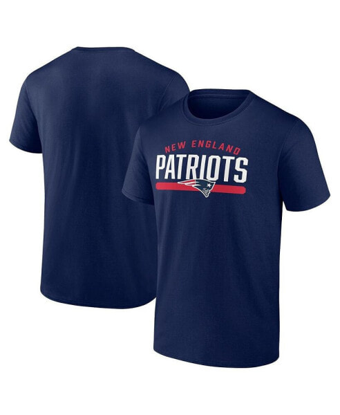 Men's Navy New England Patriots Big and Tall Arc and Pill T-shirt