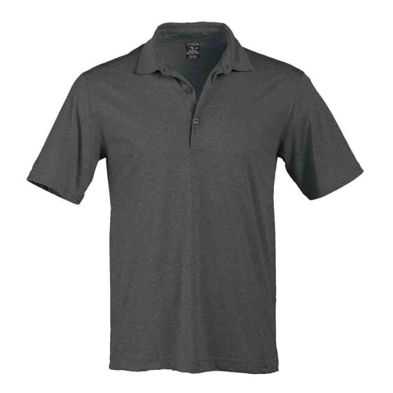 Page & Tuttle Solid Heather Short Sleeve Polo Shirt Mens Size L Casual P2003-SL