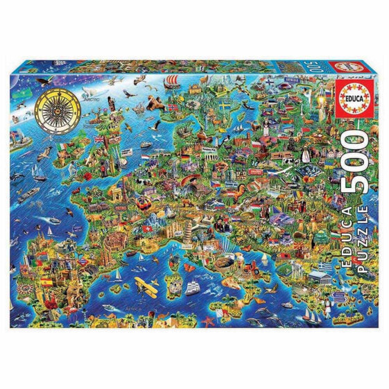 Развивающий пазл EDUCA BORRAS "Карта Европы" 500 деталей