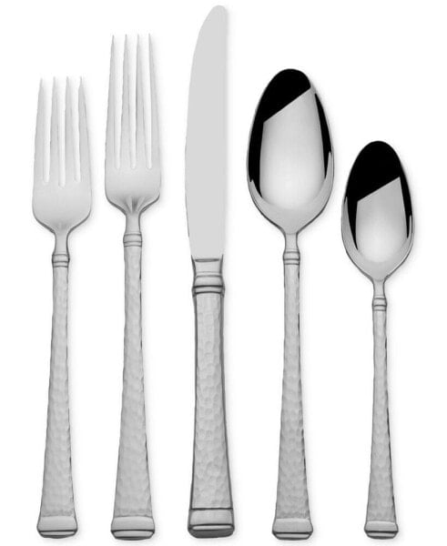 Harmony Hammered 65-Pc. Flatware Set, Service for 12