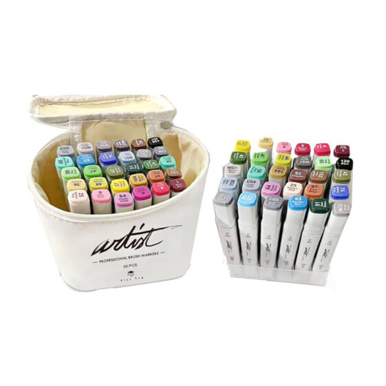 Набор маркеров Alex Bog Canvas Luxe Professional 30 Предметы футляр Разноцветный