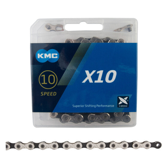 KMC X10.93 Chain - 10-Speed, 116 Links, Silver/Gray