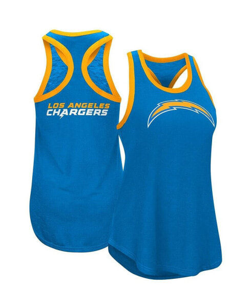 Women's Navy Los Angeles Chargers Tater Tank Top