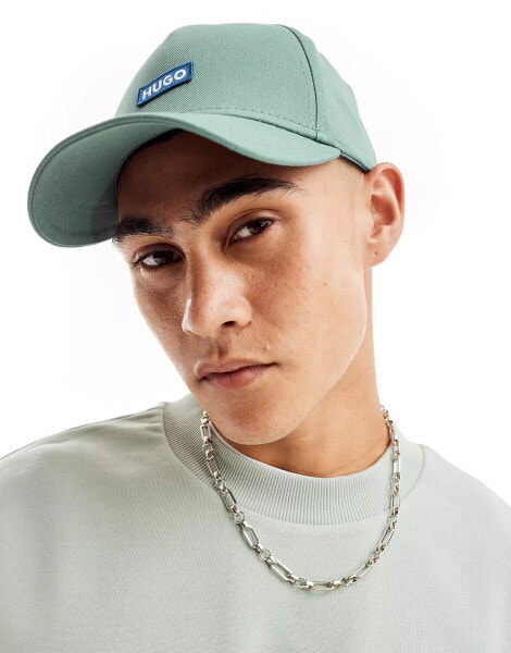 HUGO Blue jinko baseball cap in light green