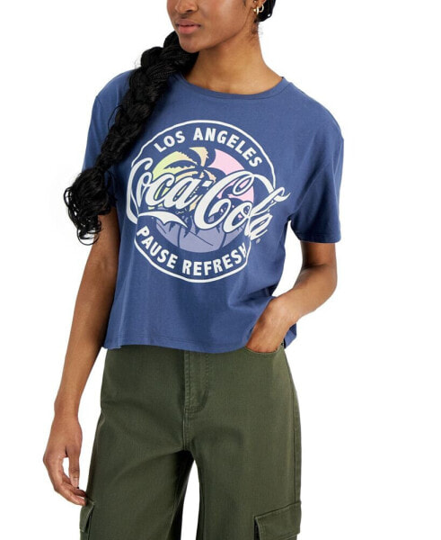 Juniors' Coca Cola Graphic Short-Sleeve T-Shirt
