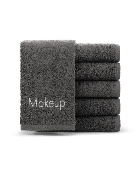 Embroidered Makeup Remover Towels (Pack of 6), 11x17 in., Color Options, 100% Cotton Fingertip Towels